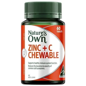 (PRE ORDER) Nature's Own Zinc + C 60 Tablets shelf life 2yrs